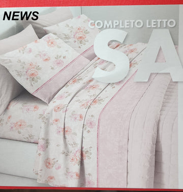 Parure de lit double en coton rose SAIL