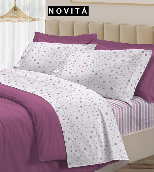 IL POIS 30VENTISETTE – ROSA Doppelbett-Set