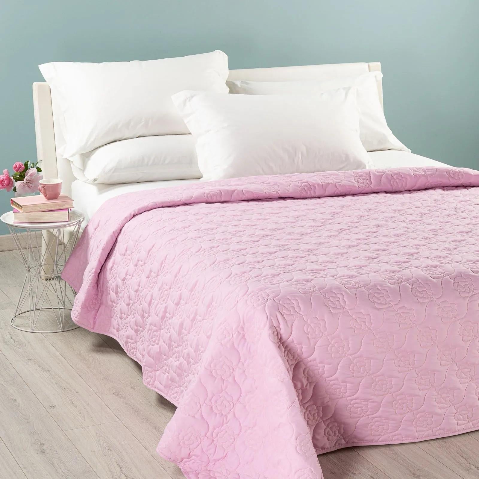 Copriletto  Microfibra - DILETTO - Modern Caleffi - ROSELLINE - Rosa