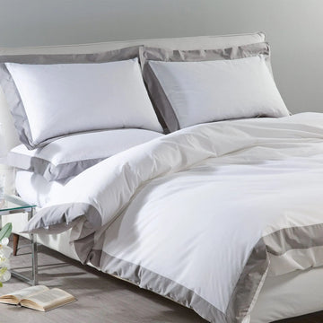 DREAM Housse de Couette en Percale Grise