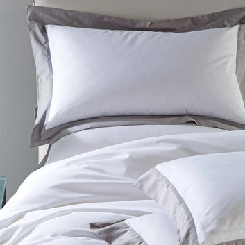 DREAM Housse de Couette en Percale Grise