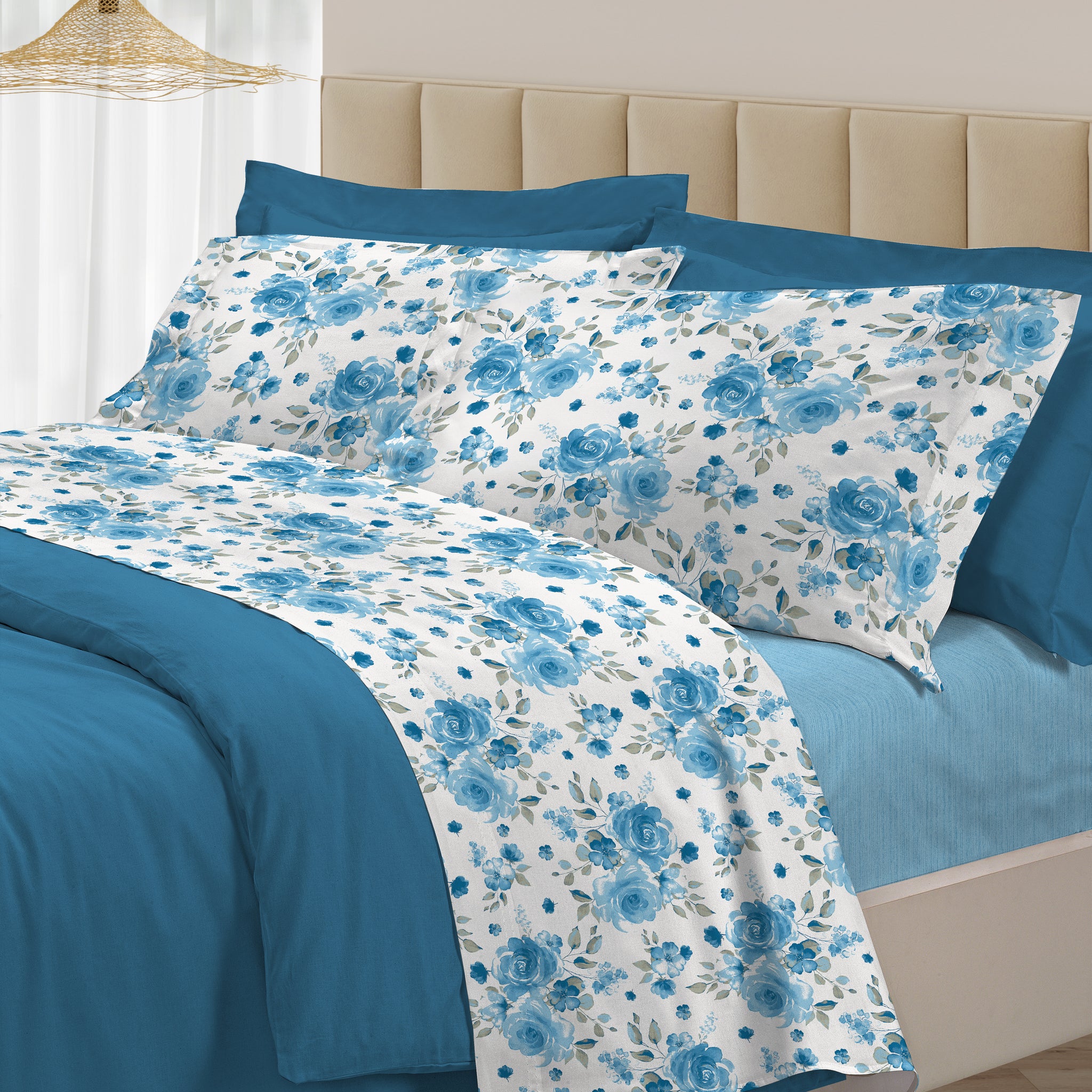 LA ROSA 30VENTISETTE Doppelbett-Set – HELLBLAU