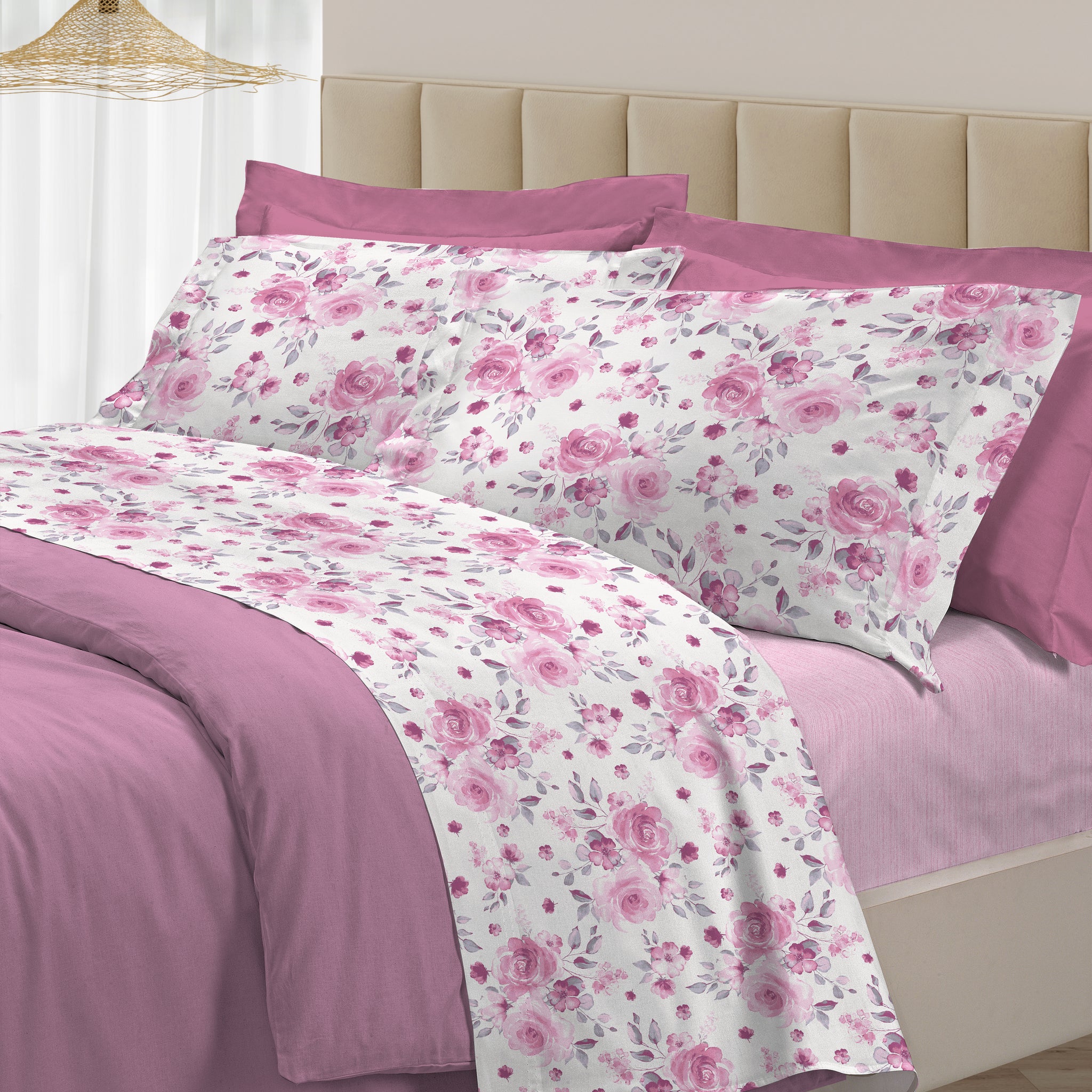 Completo Letto Matrimoniale LA ROSA 30VENTISETTE- ROSA