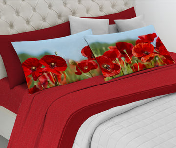 Delicate Thoughts Doppelbett-Set – RED POPPIES